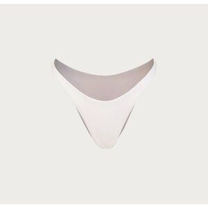 SAME Los Angeles Bottom Swim  Womens High Rise 90s XSmall Faux Suede White